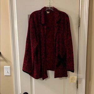 Donna Red and Black Blazer
